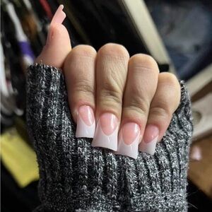 Elegant White French Manicure Set